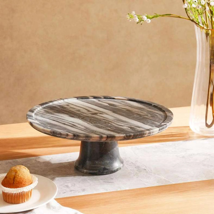 Mison Marble Cake Stand Dia31X10Cm -Grey