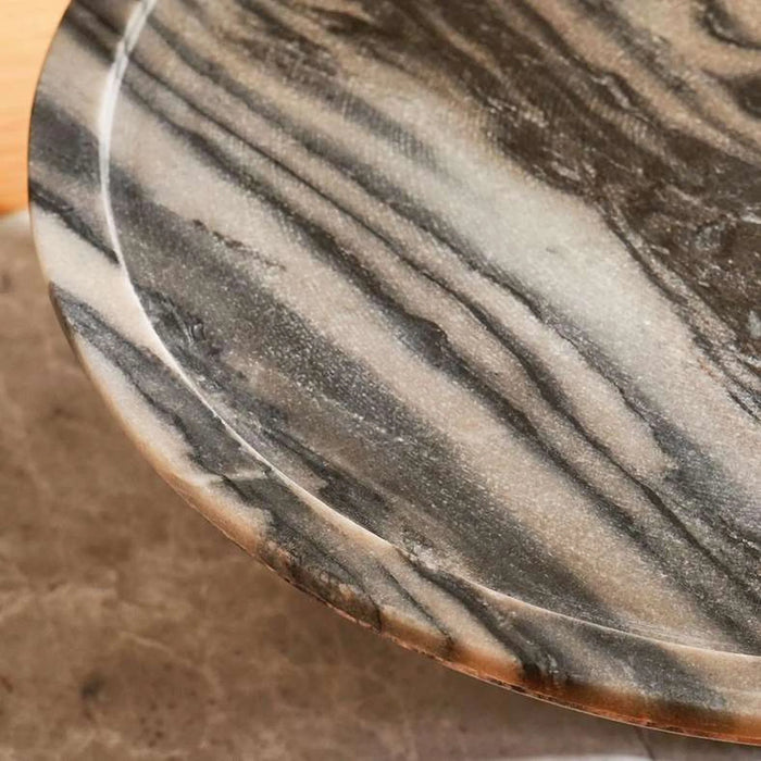 Mison Marble Cake Stand Dia31X10Cm -Grey