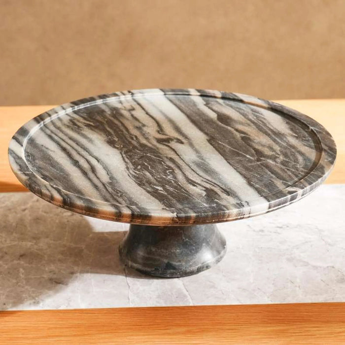Mison Marble Cake Stand Dia31X10Cm -Grey