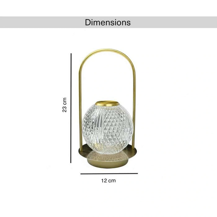 Mitzu Cordless Led Lantern Touch Dimmer 2000Mah Battery 12X23Cm - Copper