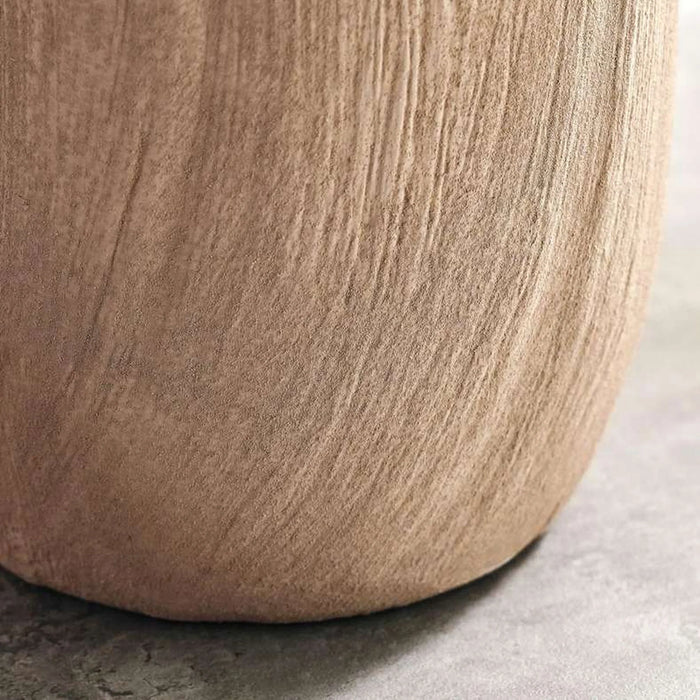 Miu Stoneware Vase With Two Handle 20.5X19X59Cm - Light Brown