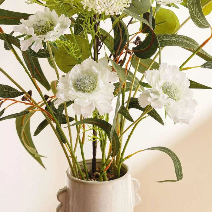 Mixed Artificial Floral Arrangment In Ceramic Pot 30.5X30.5X61Cm - White Pan Home