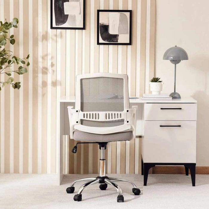 Modway Office Medium Back Chair Mesh Fabric - Grey Pan Home