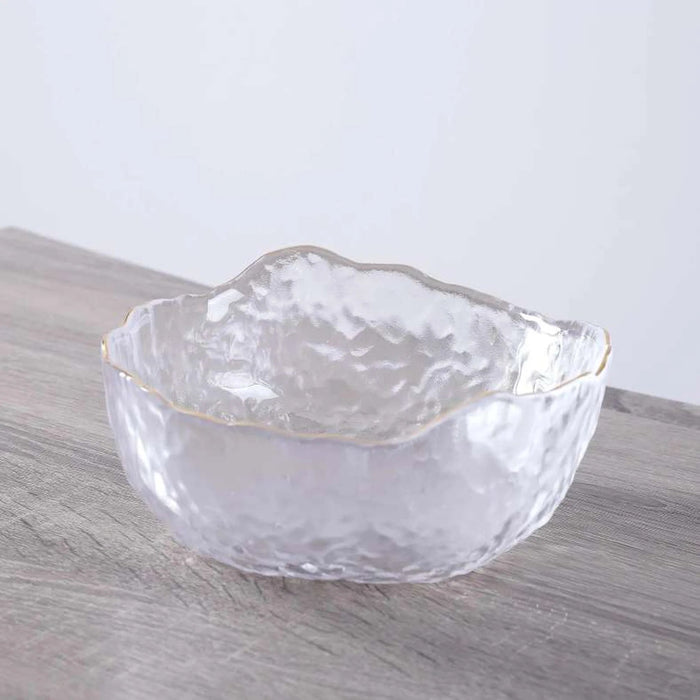 Moetz Gold Rim Bowl 630Ml - Clear Pan Home