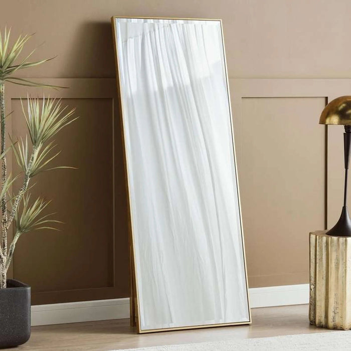 Mojo Bevelled Cheval Mirror 62X162Cm - Gold Pan Home