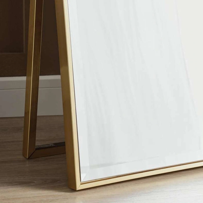 Mojo Bevelled Cheval Mirror 62X162Cm - Gold Pan Home