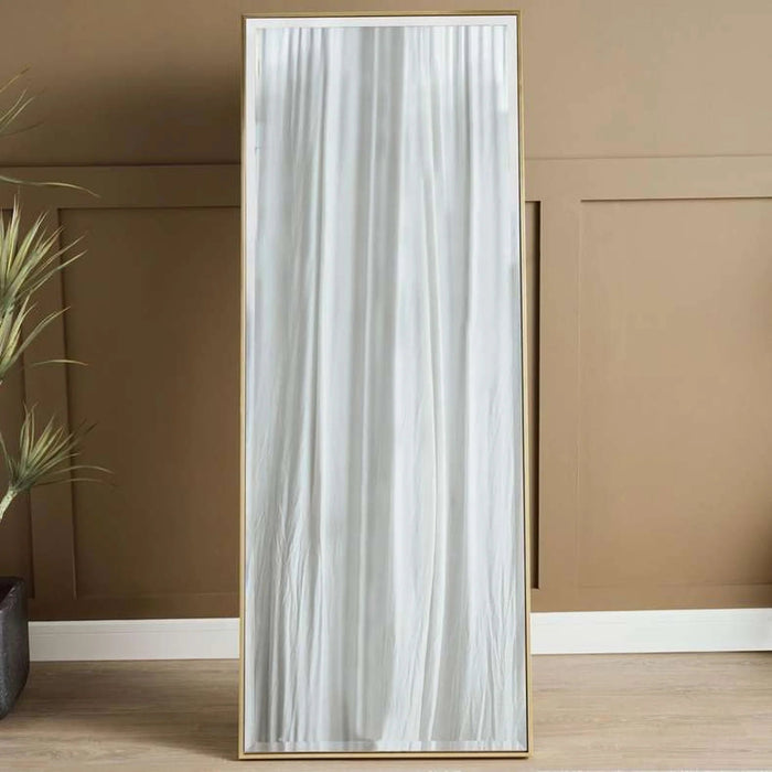Mojo Bevelled Cheval Mirror 62X162Cm - Gold Pan Home