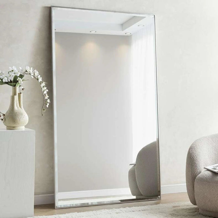 Mojo Bevelled Leaner Mirror 120X200Cm - Silver Pan Home