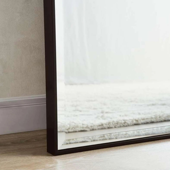 Mojo Bevelled Leaner Mirror 92X182Cm - Black Pan Home
