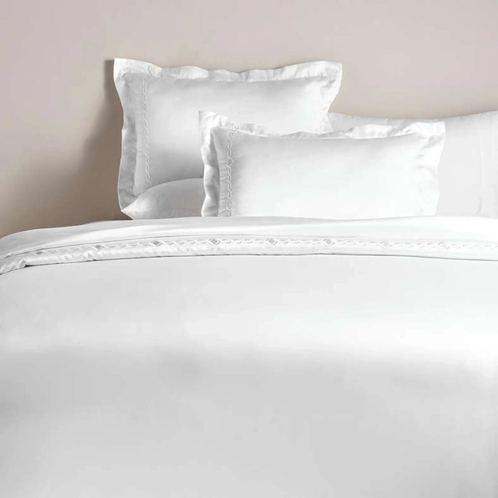 Monaco 3-Piece Embroidered King Duvet Cover Set 230X220Cm - Beige
