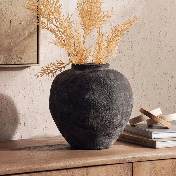 Monet Terracotta Vase 28.8X28.8X27.5Cm - Black