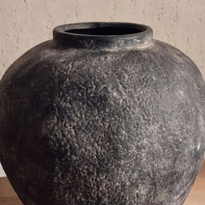 Monet Terracotta Vase 28.8X28.8X27.5Cm - Black
