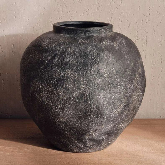 Monet Terracotta Vase 34.8X34.8X33.5Cm - Black