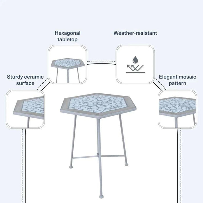 Mono Mosaic Table - Grey