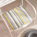 Mono Stripe Printed Water Repellant Outdoor Filled Chair Pad 40X40X5Cm - Grey Pan Home