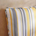 Mono Stripe Printed Water Repellant Outdoor Filled Cushion 45X33Cm - Grey/Yellow Pan Home