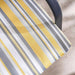 Mono Stripe Printed Water Repellant Outdoor Sun Lounger Seat Pad 45X114X5Cm - Grey/Yellow Pan Home