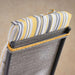 Mono Stripe Printed Water Repellant Outdoor Sun Lounger Seat Pad 45X114X5Cm - Grey/Yellow Pan Home