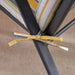 Mono Stripe Printed Water Repellant Outdoor Sun Lounger Seat Pad 45X114X5Cm - Grey/Yellow Pan Home