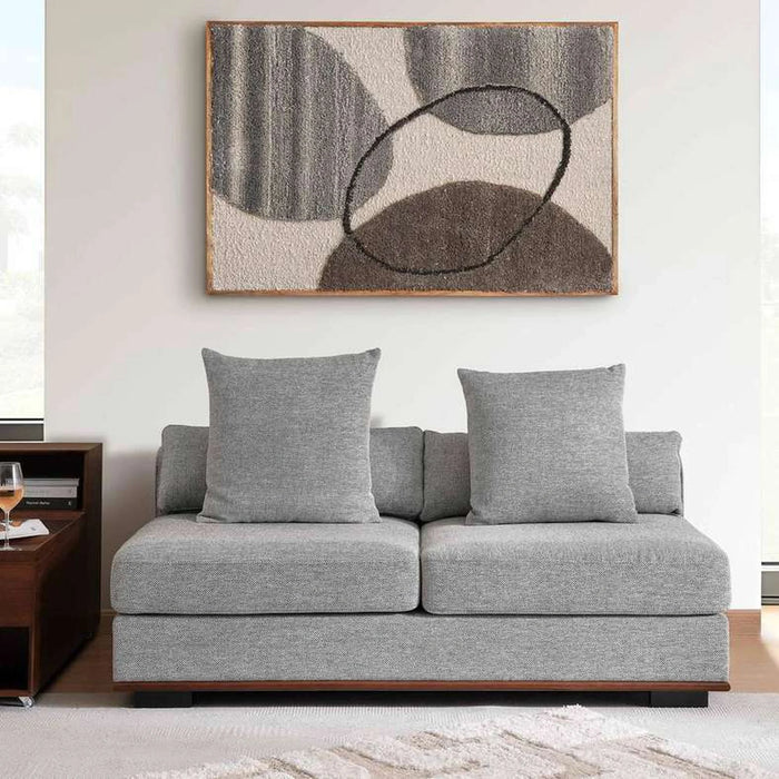 Monro 2 Seater Armless Sofa - Dark Grey