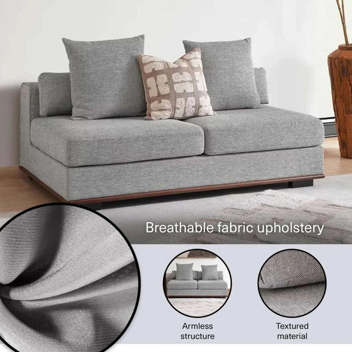 Monro 2 Seater Armless Sofa - Dark Grey