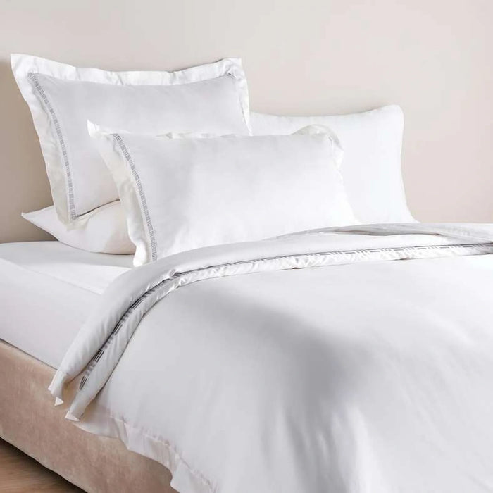 Monroe 3-Piece Embroidered Queen Duvet Cover Set 200X200Cm - Grey