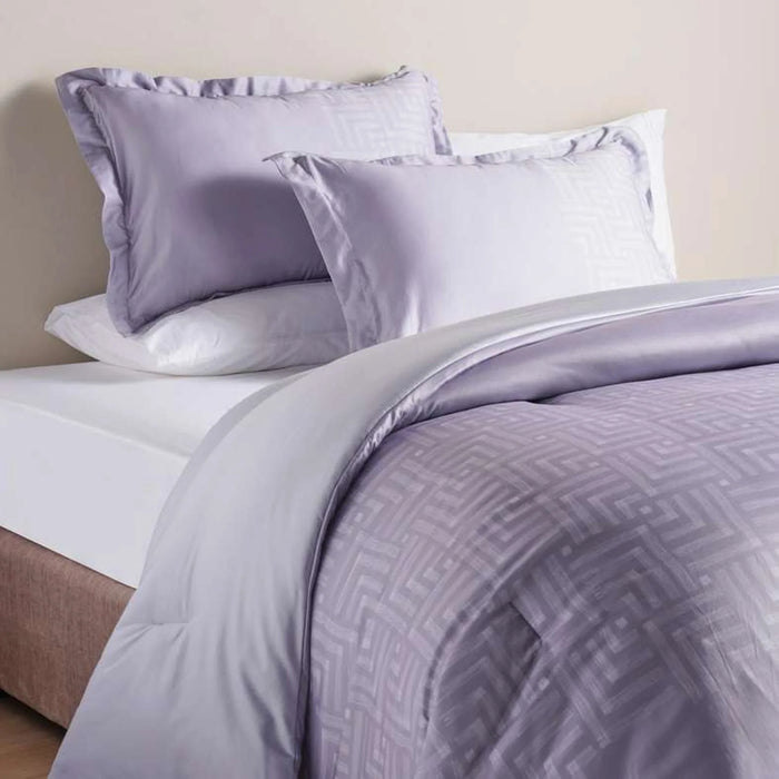 Monroe 3-Piece Tencel Printed King Comforter Set 240X260Cm - Grey