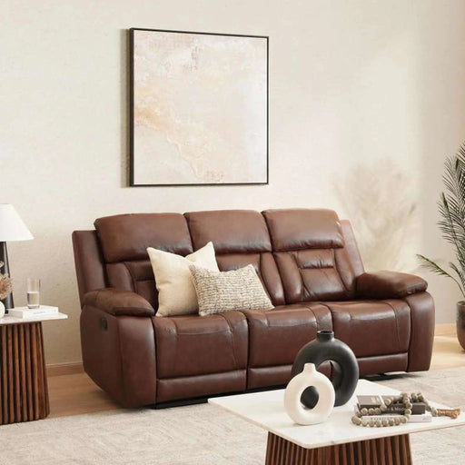 Mont 3 Seater Recliner -Brown Pan Home