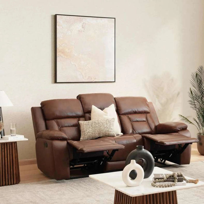 Mont 3 Seater Recliner -Brown Pan Home