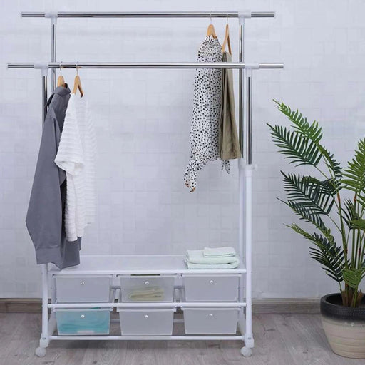 Montana Extendable Cloth Rack 170 X43X133-178Cm-Grey Pan Home
