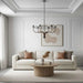 Montero 6-Lights E14 Chandelier 94X94X73Cm - Matt Black Aged Brass Pan Home