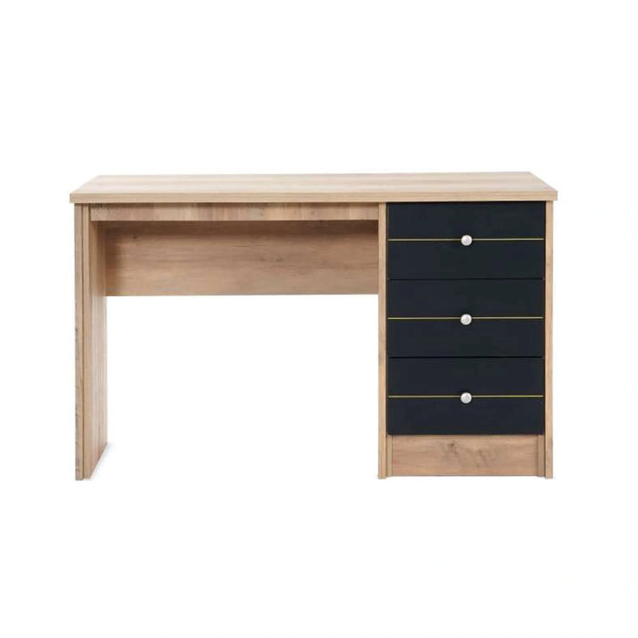 Moravia Office Desk With Pedestal -Natural Black
