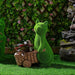 Moss Cat Magneisa Planter 35.5X18.5X42Cm - Green Pan Home