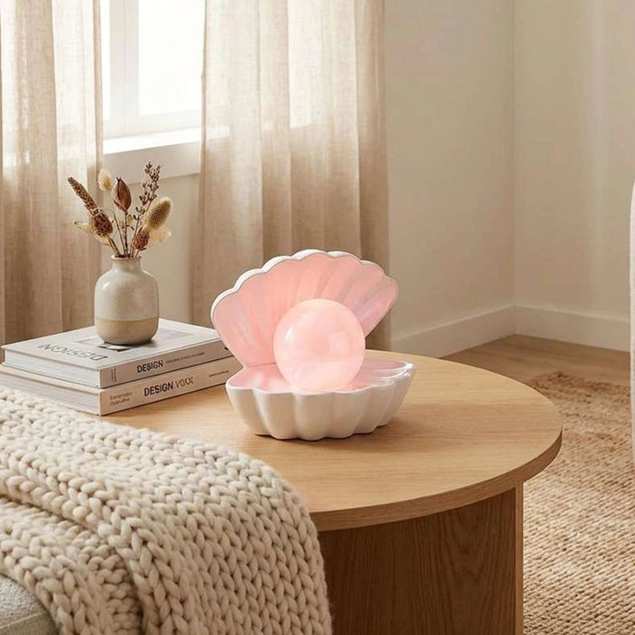 Moss Shell Lamp With Dream Pearl - White Pan Home