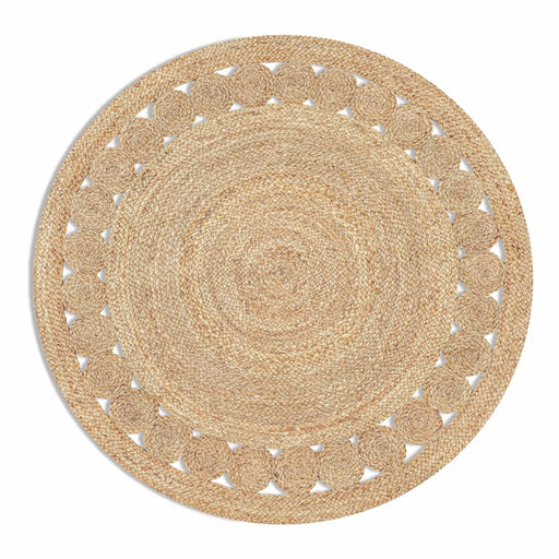 Mossen Handwoven Jute Round Rug 120Cm - Natural PAN HOME
