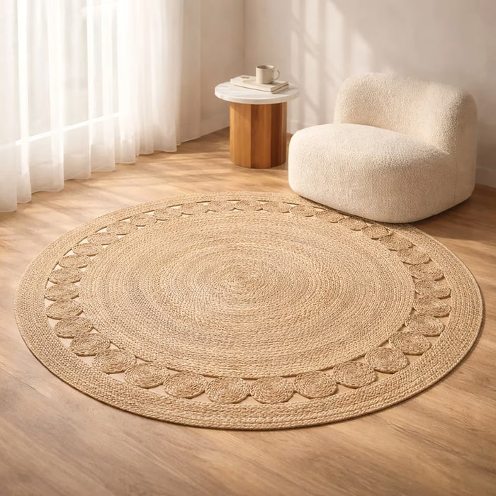 Mossen Handwoven Jute Round Rug 150Cm - Natural