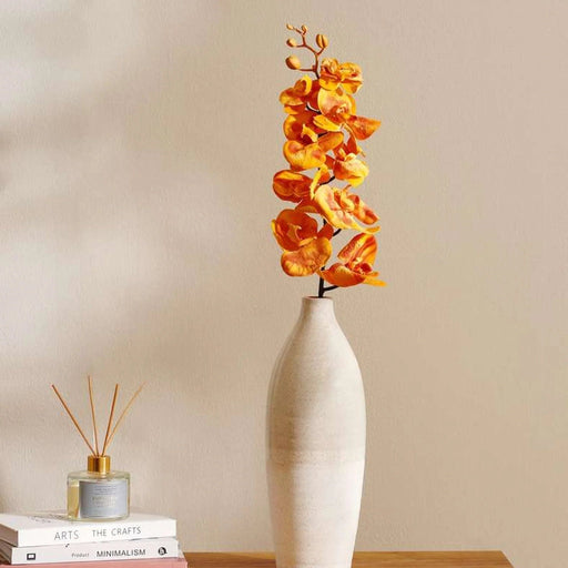 Moth Orchid Single Stem Flower H95Cm - Orange Pan Home