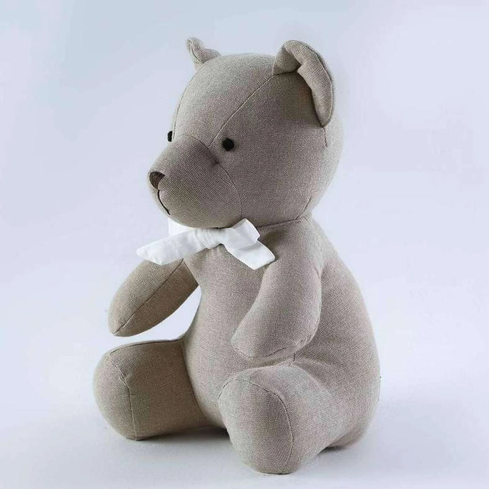 Mr Teddy Shaped Cushion 30Cm - Beige