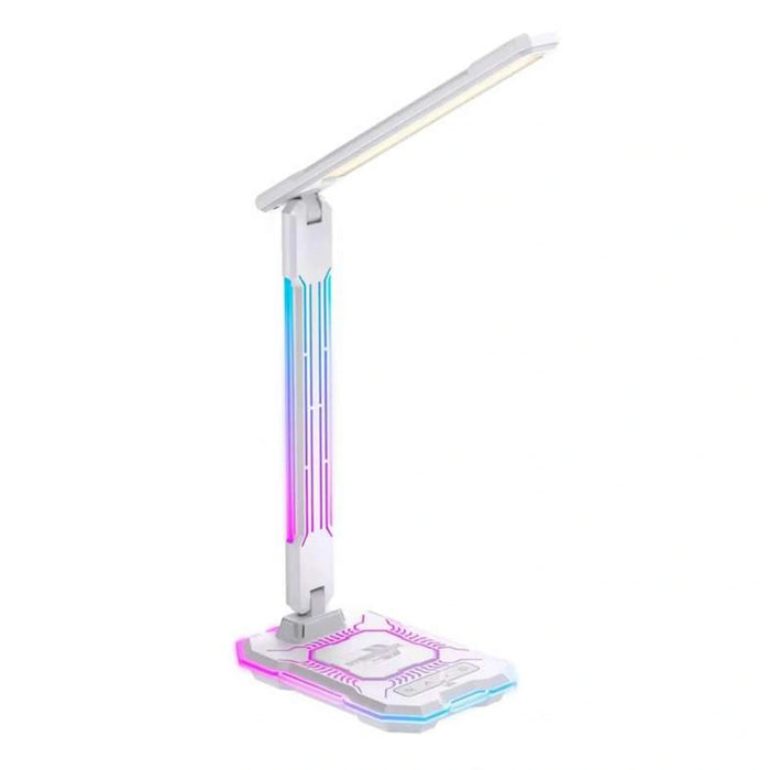Mugen Multi Function Gaming Desk Lamp With Rgb Light & 10W Wireless Charging 12X18X41.4Cm - White
