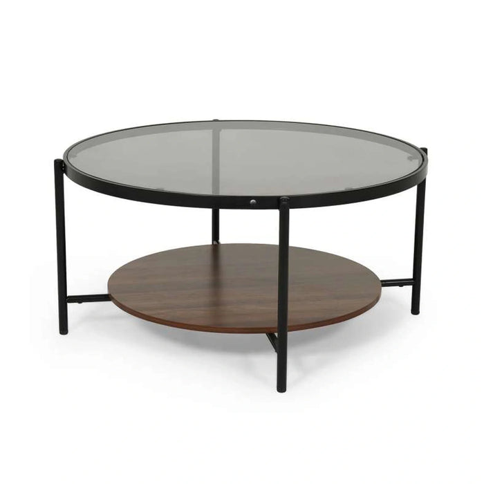 Murcell Coffee Table Round - Black Brown