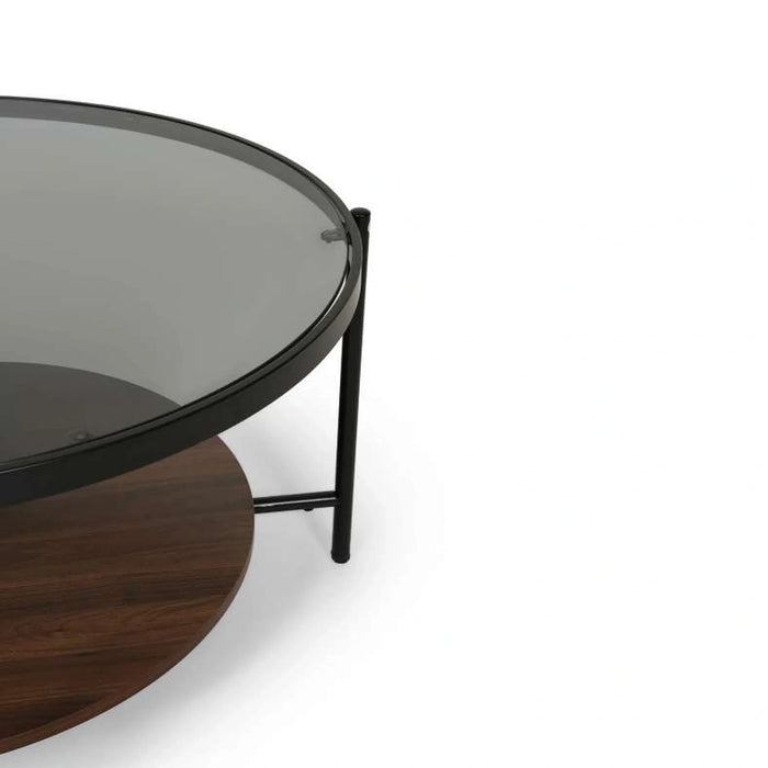 Murcell Coffee Table Round - Black Brown