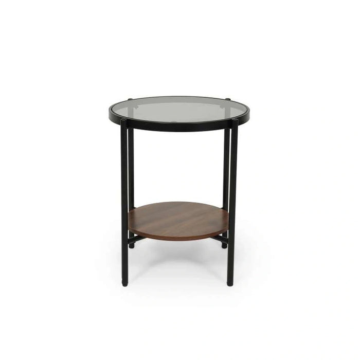 Murcell End Table Round - Black Brown