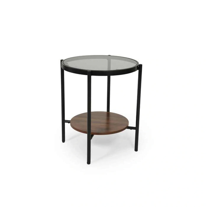 Murcell End Table Round - Black Brown