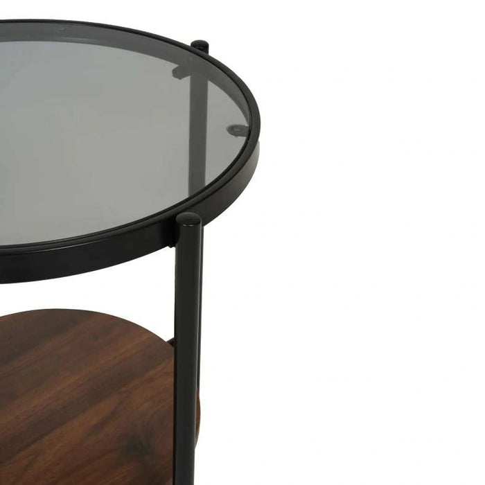Murcell End Table Round - Black Brown