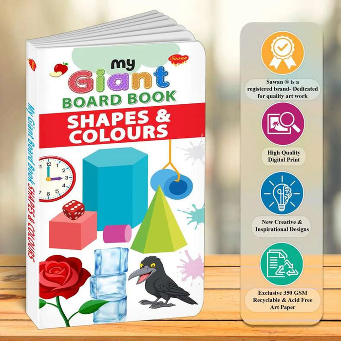 My Giant Board Book Shapes And Colours 24 Pages - Multi