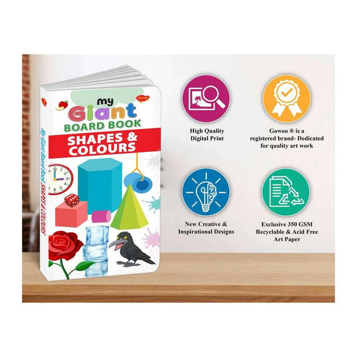 My Giant Board Book Shapes And Colours 24 Pages - Multi