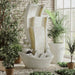Mystique Polyresin Floor Fountain 77X23X128Cm - Beige Pan Home