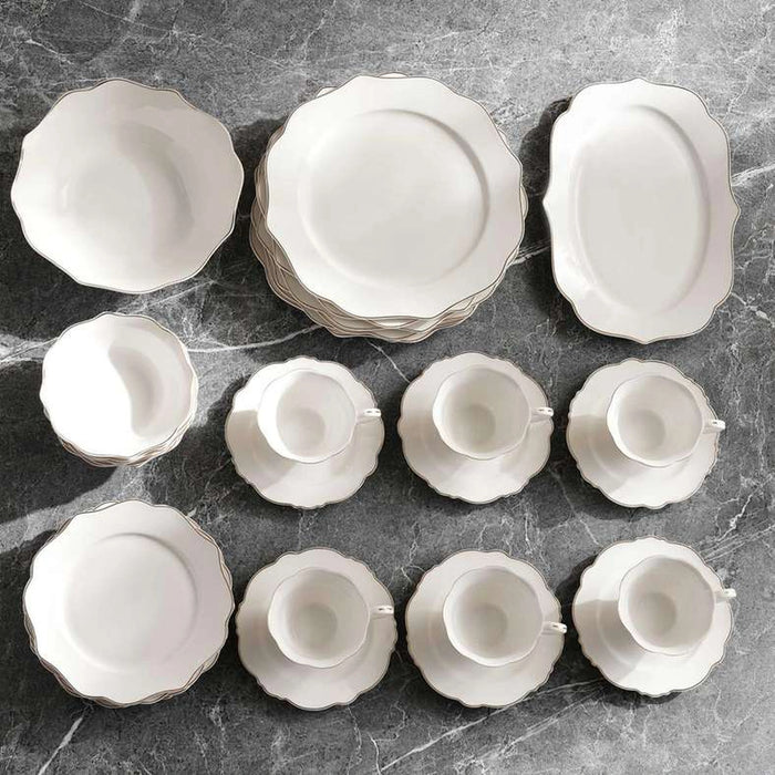 Nacala 32-Piece New Bone China Dinner Set -White