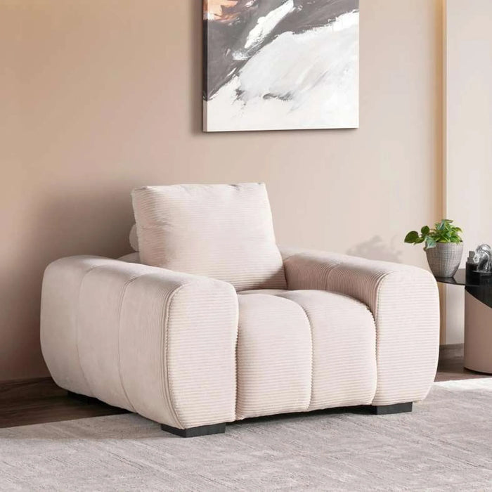 Nacro Single Seater Sofa - Beige
