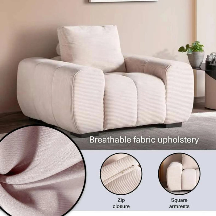 Nacro Single Seater Sofa - Beige